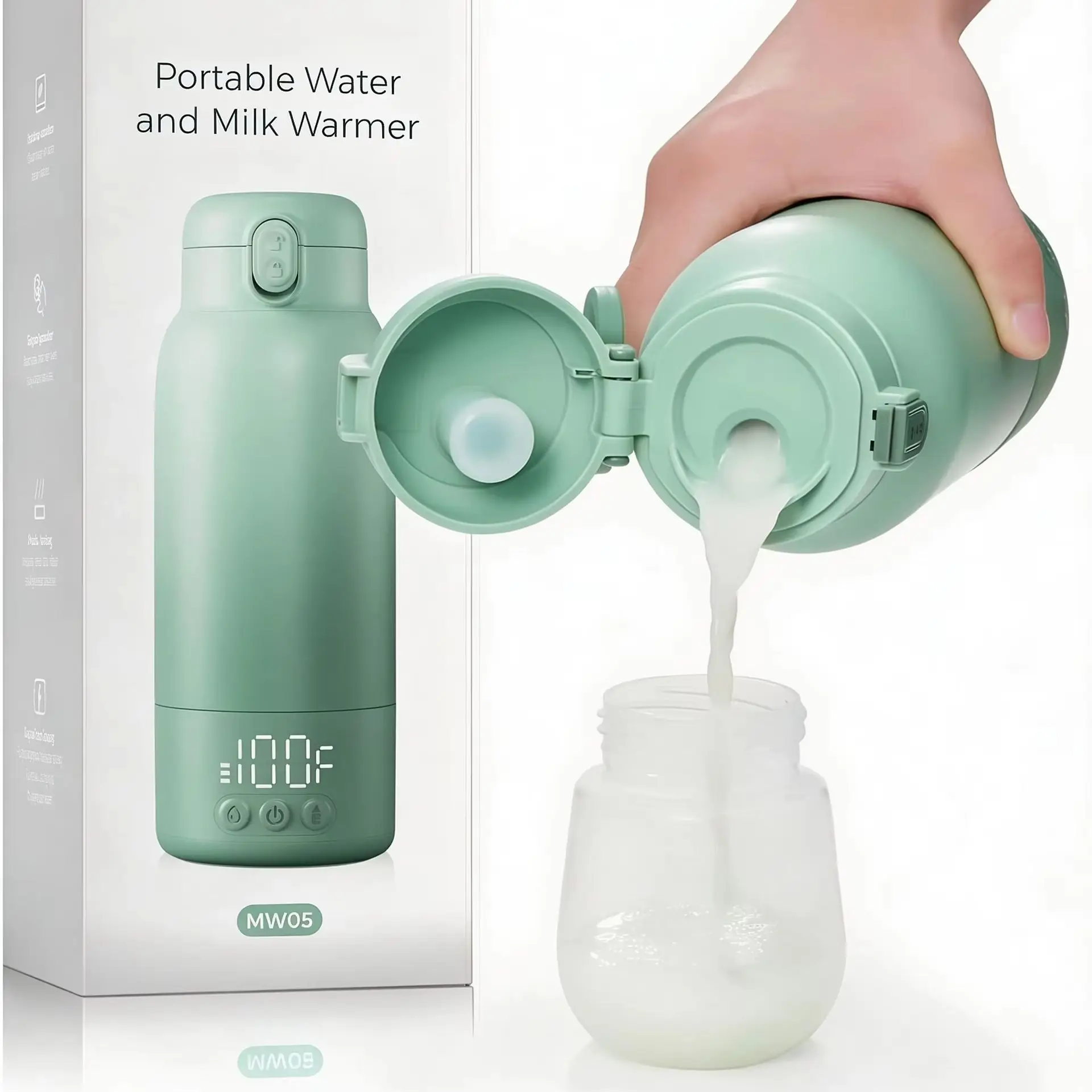 Baby Food Warmer - Portable Bottle Warmer for Travel, Baby