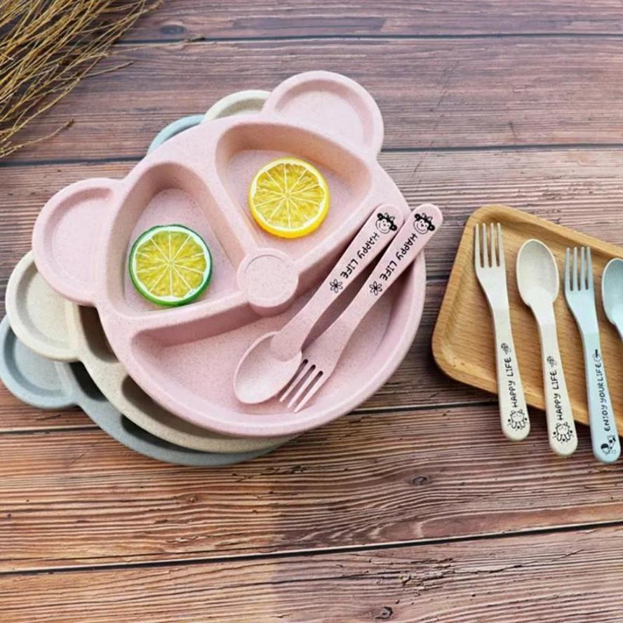 1 Set Baby Bowl Spoon Fork Set - Baby Food Menu ulasan dan harga